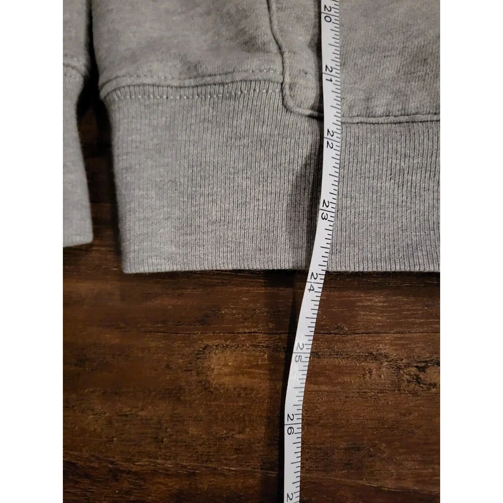 J.Crew Vintage Fleece Gray Hoodie New York NYC Mens Size Small Pullover Cotton